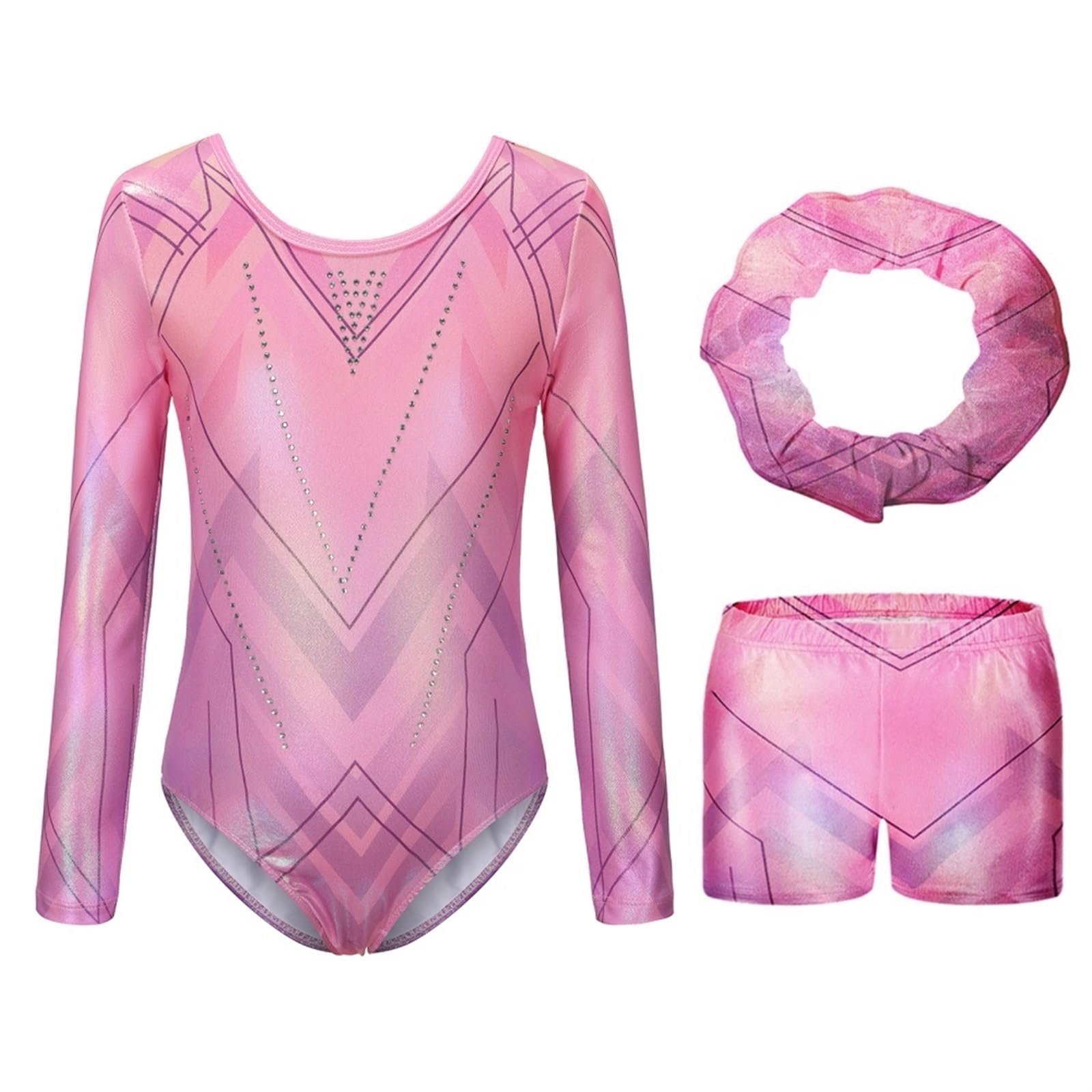 Gymnastikanzug Mädchen Mädchen Ballettanzug ...(Color2,12(11-12T))