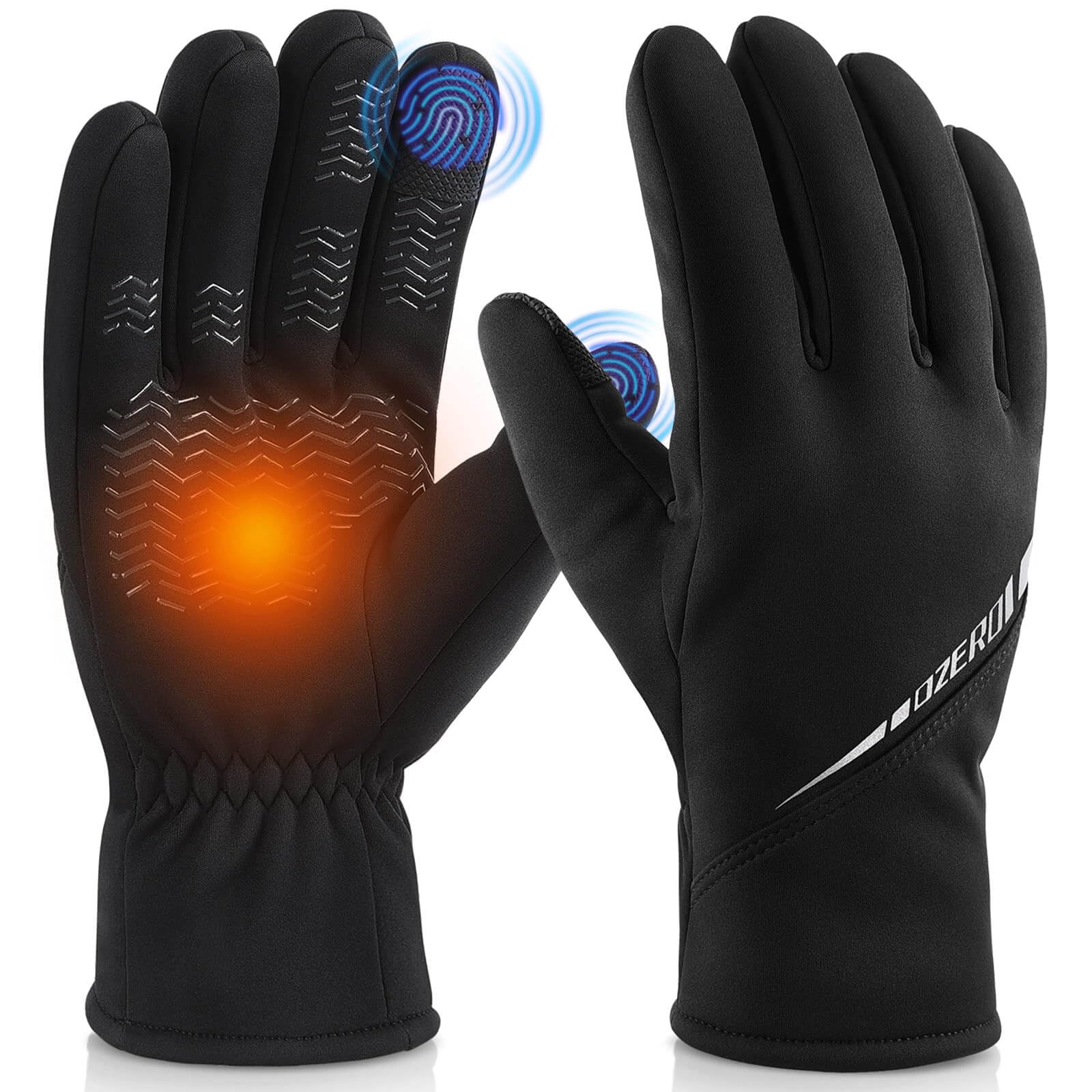 OZERO Winter Gloves for Men Women: Waterproof Touch-Screen Glove Thermal Coldproof Snow Gloves for Driving Cycling Skiing