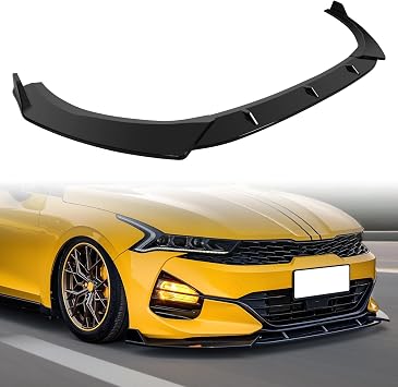 Front Bumper Lip Compatible with Kia K5 2021-2026 GT Line/GT/LX/LXS/EX All Models,3PCS Front Splitter Painted Glossy Black Air Dams Front Lower Chin