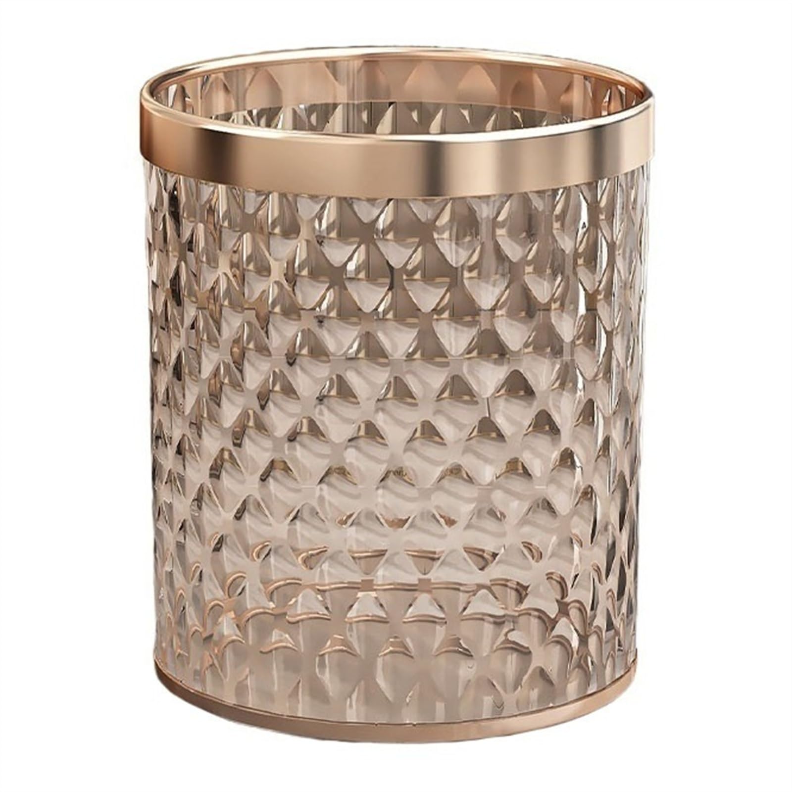 Papelera Decoración De Bote Basura Con Tapa Abierta(Champagne,S)