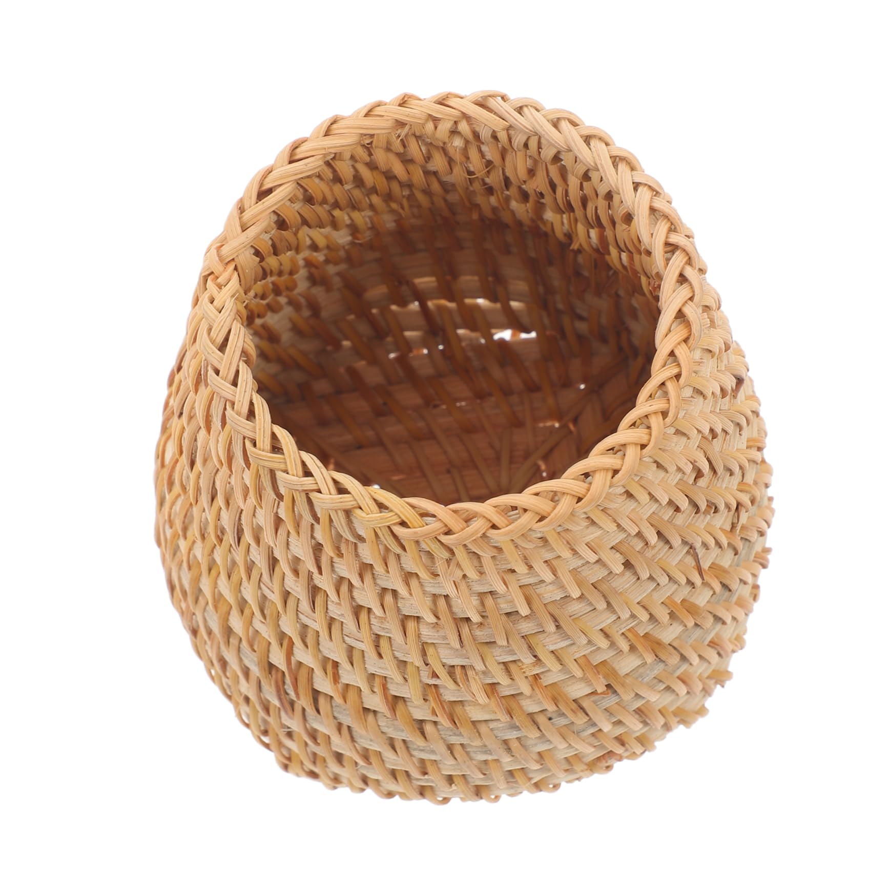 Lurrose 5piezas Organizador De Escritorio De Ratan Soporte Multi-funcional Para Lápices y Cosméticos Recipiente Para Oficina y Hogar Para Almacenar Utensilios y Maquillaje