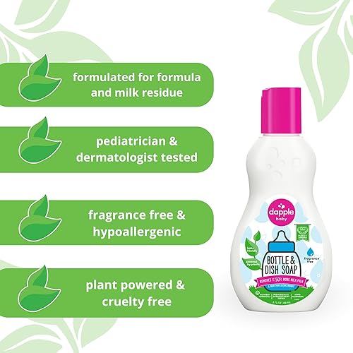 Miniatura 32 de Repuesto para líquido para lavar platos y botellas de bebé Dapple, sin fragancia, 34 onzas líquidas, DP-035B, 2