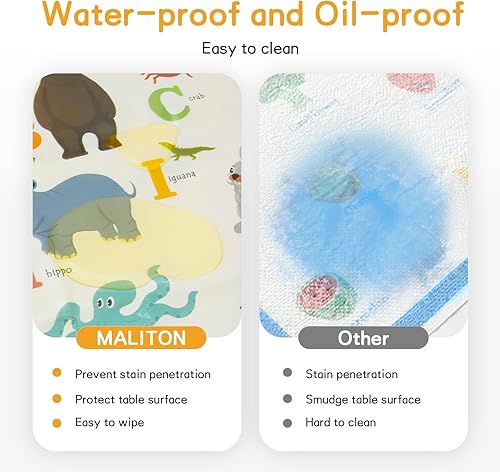 Miniatura 7 de Manteles individuales desechables para bebés y niños pequeños, envueltos individualmente, paquete de 32 manteles individuales impermeables para mesa