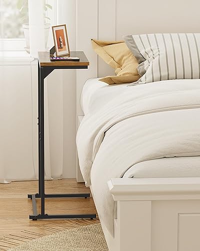 Miniatura 5 de TUTOTAK Mesa auxiliar en forma de C, bandeja de TV, mesa auxiliar pequeña, juego de 2, mesa de sofá de 28.7 pulgadas de alto, mesa de bandeja, mesa