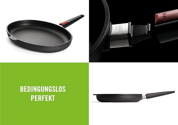 Woll Nowo 1538IL Fish Frying Pan 38x28x5.5 cm for Induction Cooking