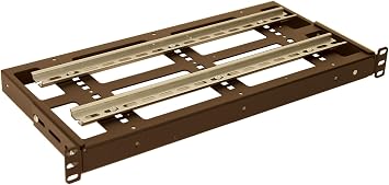 IRP201D8 1U Rackmount 8.47" Depth DIN Rail Shelf Design for Industrial Standard 19 inch Relay or 4 Post Server Rack