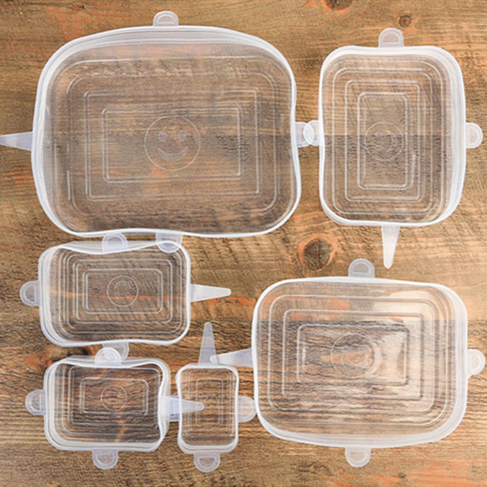 Coperchi In Silicone 12 Pezzi - Estensibili, Riutilizzabili, 6 Misure