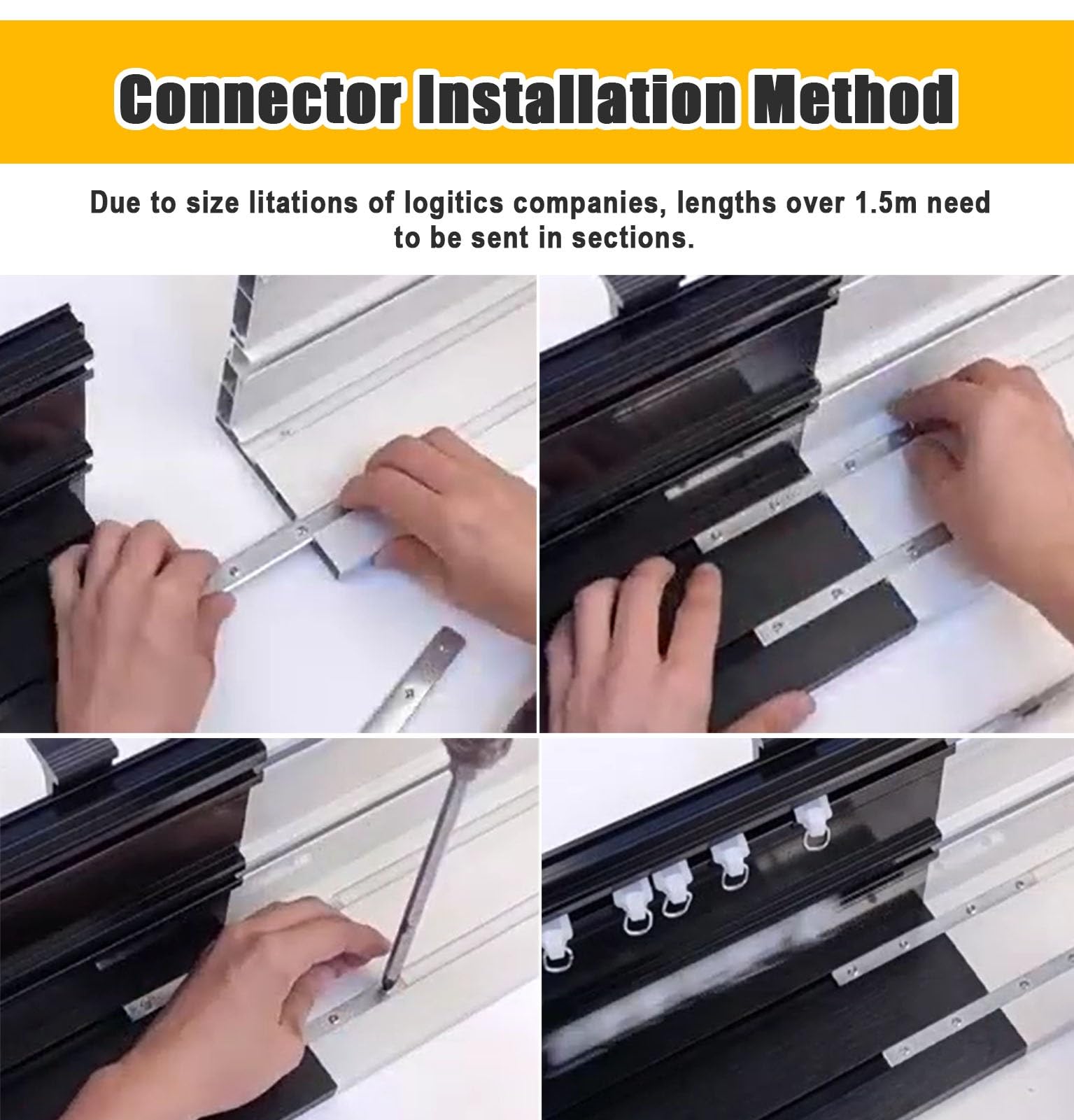 Binario Tenda Asta per Tende a Binario Singolo e Mantovana - da 1 Ma 4 M, Mantovana per Tende a Pannello Decorativo Resistente, Binario per Tenda a Parete per Le Finestre Della Doccia, Home Decor(2.3m
