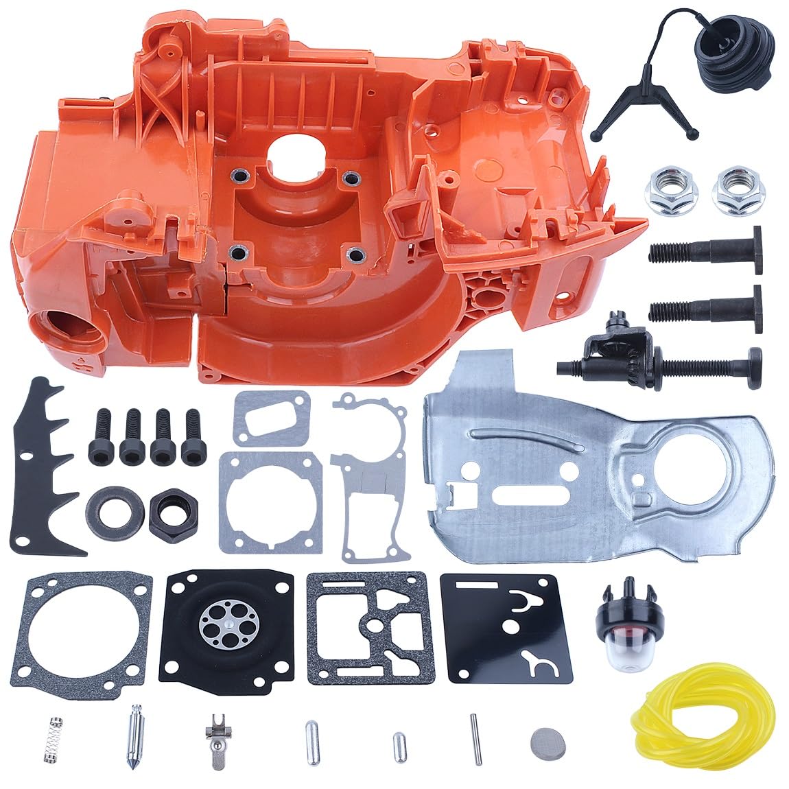 Części do kosiarki Zestaw uszczelek korby skrzyni korbowej Fit Husqvarna 350 340 345 silnik piły łańcuchowej część silnika pompa oleju COZver zestaw naprawczy gaźnika 537172001