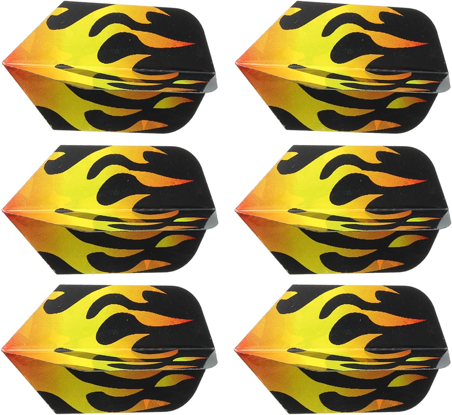 YOKIVE 6 Pcs Dart Flights, Outdoor Standard Darts Accessory Replacements Parts | Soft Tips Steel Tips (Black Yellow)