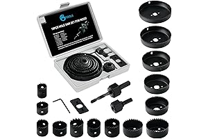 19Pcs Versatile Hole Saw Kit for Precision Woodworking