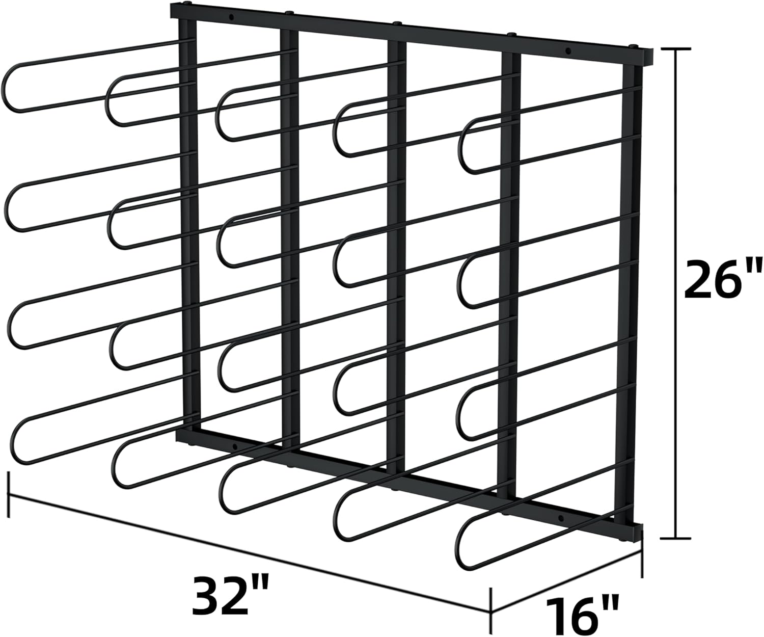 INNOVART Vinyl Roll Storage Rack, Wall Mount Vinyl Holder for Craft Room, Organizer for Cricut, Linen, Fabric, Texture, 20 Rolls