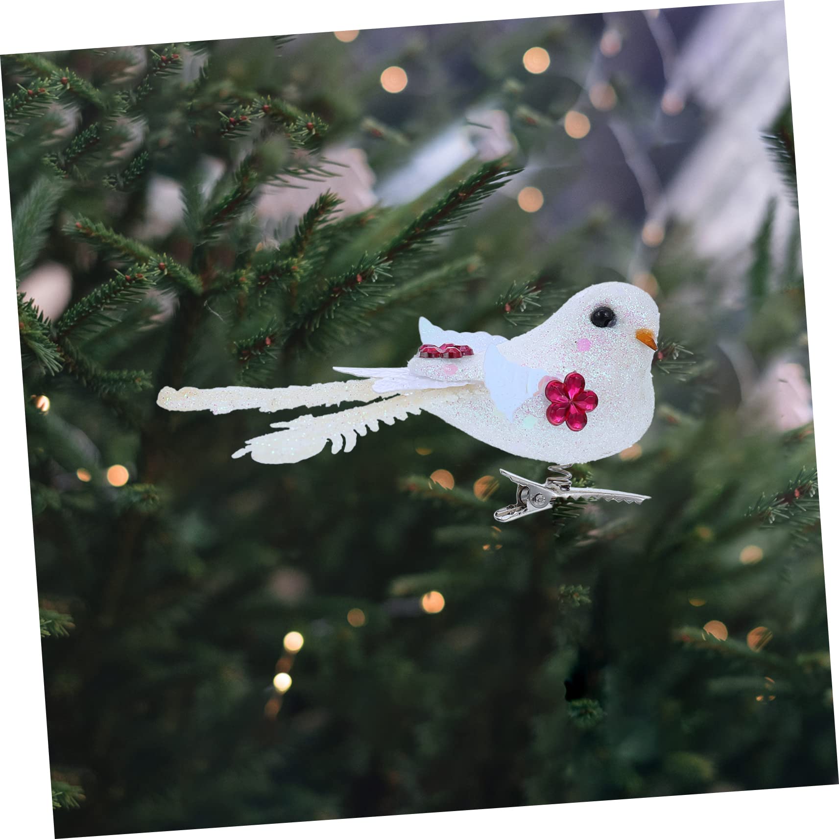 Didiseaon 24pezzi Decorazioni Natalizie Uccelli Simulati Clip Per Di Natale e Giardino Atmosfera e Facile Da Usare