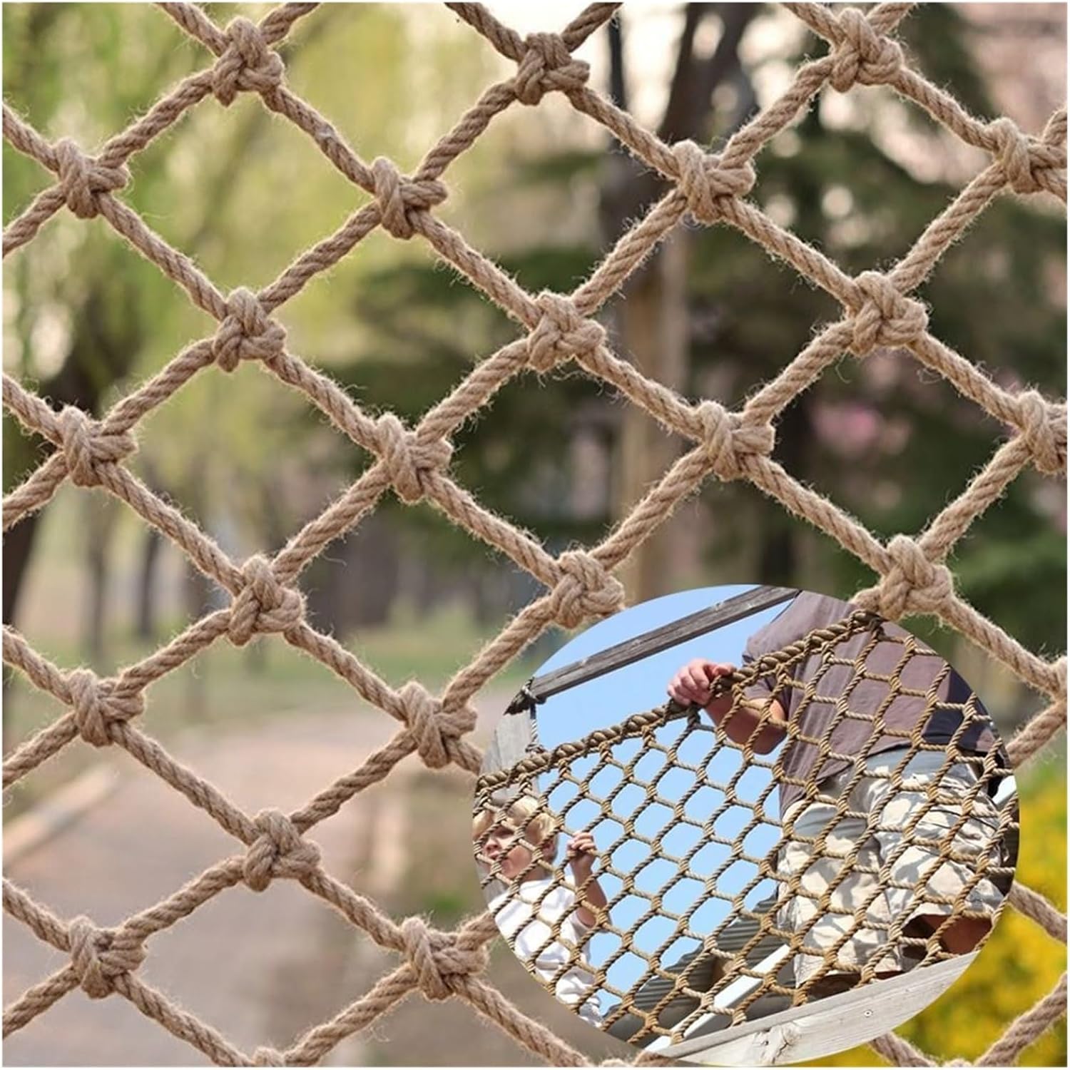 Hemp Rope Climbing Net Nature Jute Child Safety Garden Balcony Wall Decoration Stair Protection Fence