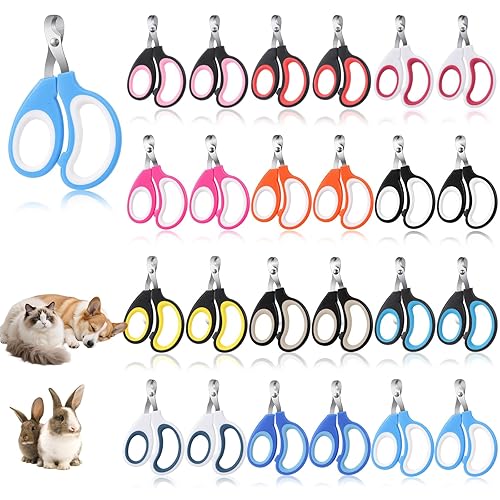 24 Pcs Cat Nail Trimmers & Cat Claw Clippers Bulk,