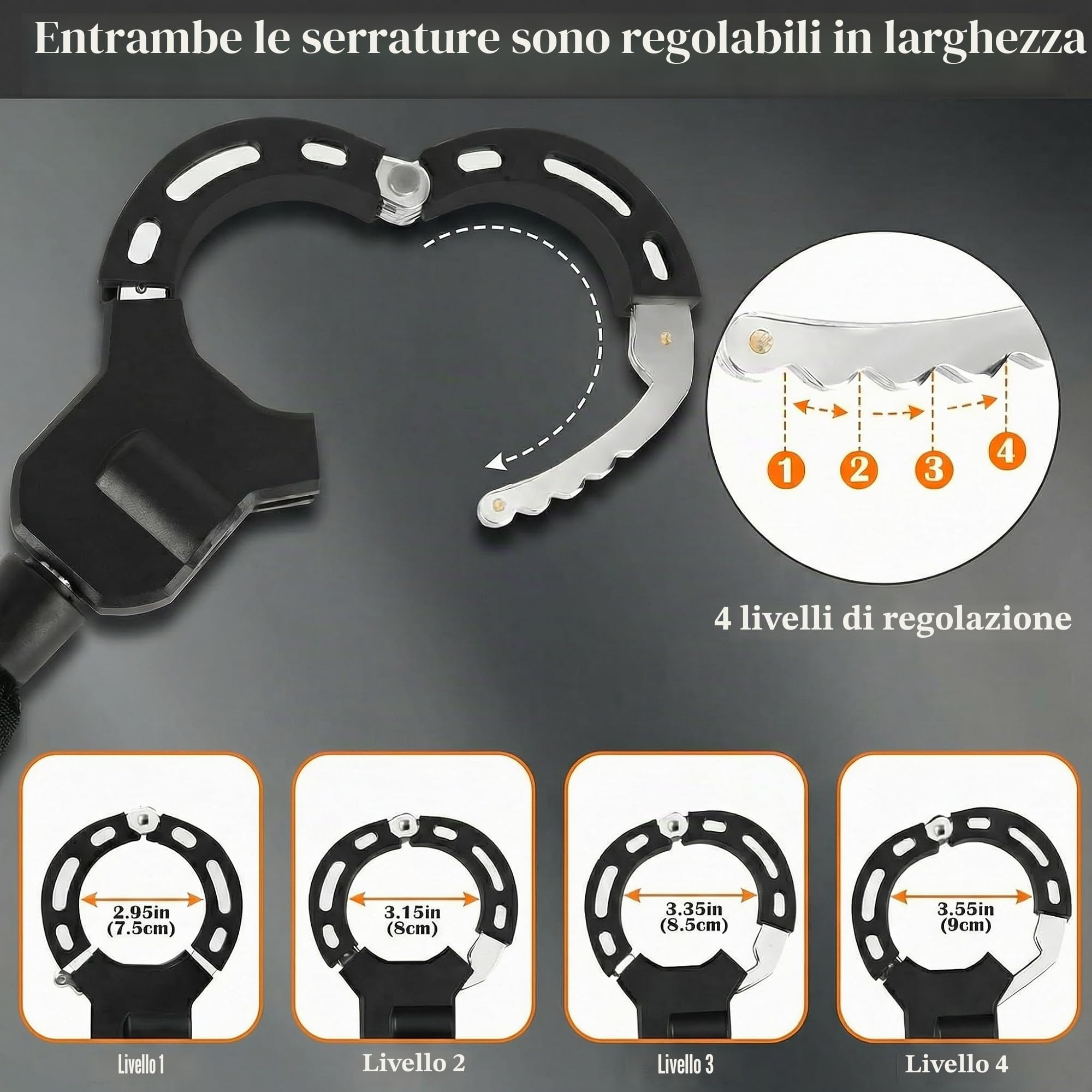 Lucchetto Monopattino Elettrico, Lucchetto Borsa per monopattino Antifurto,per Scooter e Biciclette