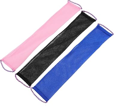3pcs African Exfoliating Body Scrub Towels with Wash Soap Foaming Net Long Shower Cloth Back Scrubber Nylon Bath Sponge for Men and Women Daily Shower Use