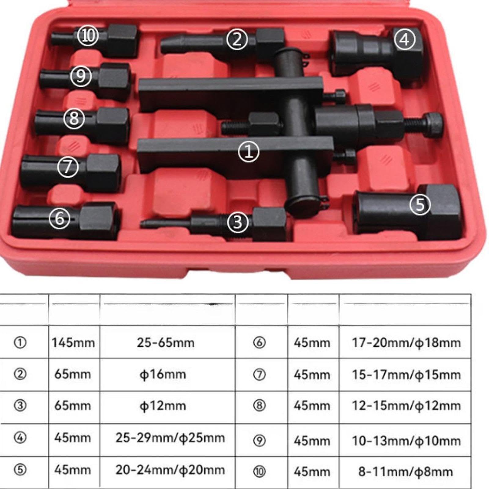 Ailan Estrattore per cuscinetti per ingranaggi ruota bici, in acciaio al cromo vanadio di qualità, forgiato per moto, versatile aggiunta al kit di attrezzi. Kit estrattore per cuscinetti interni,