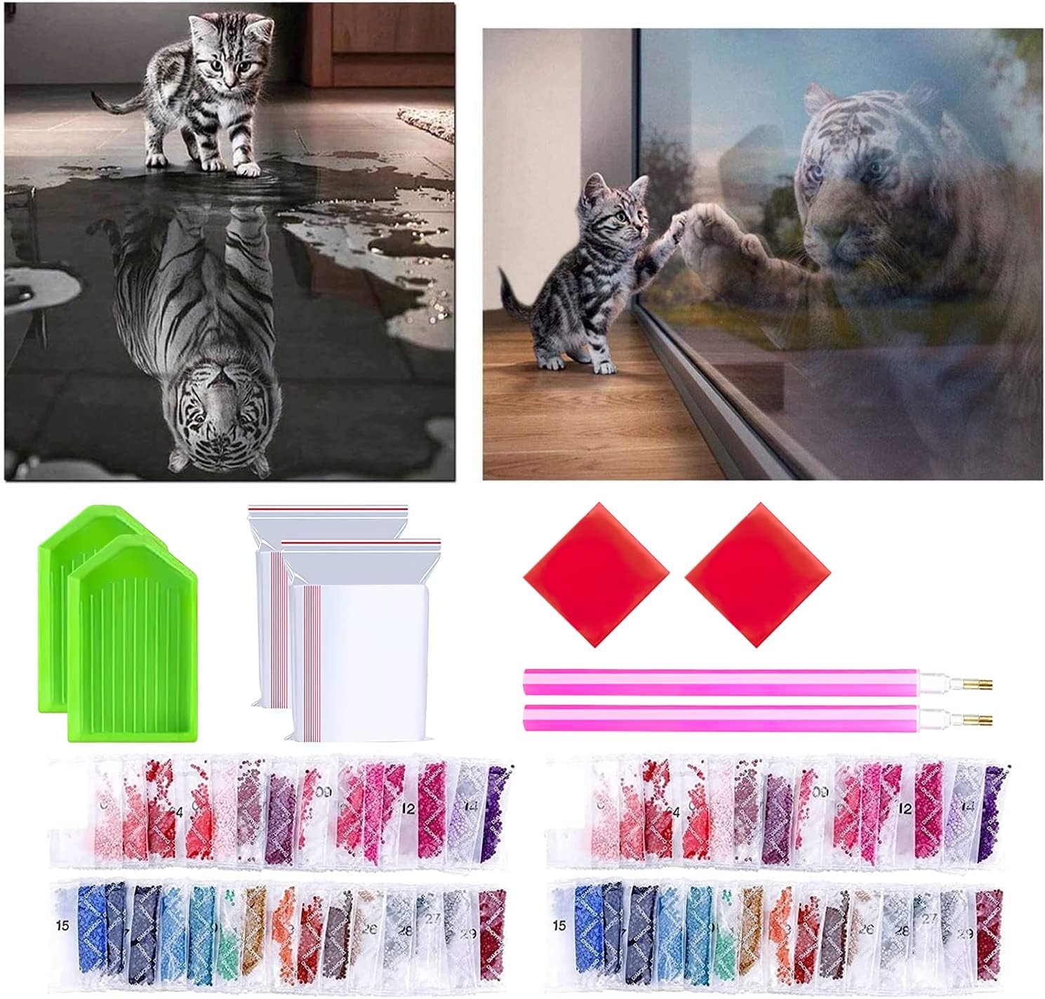 Diamond Painting Set Blumen - Bastelset Für Kinder & Erwachsene Mit 5 Blumen