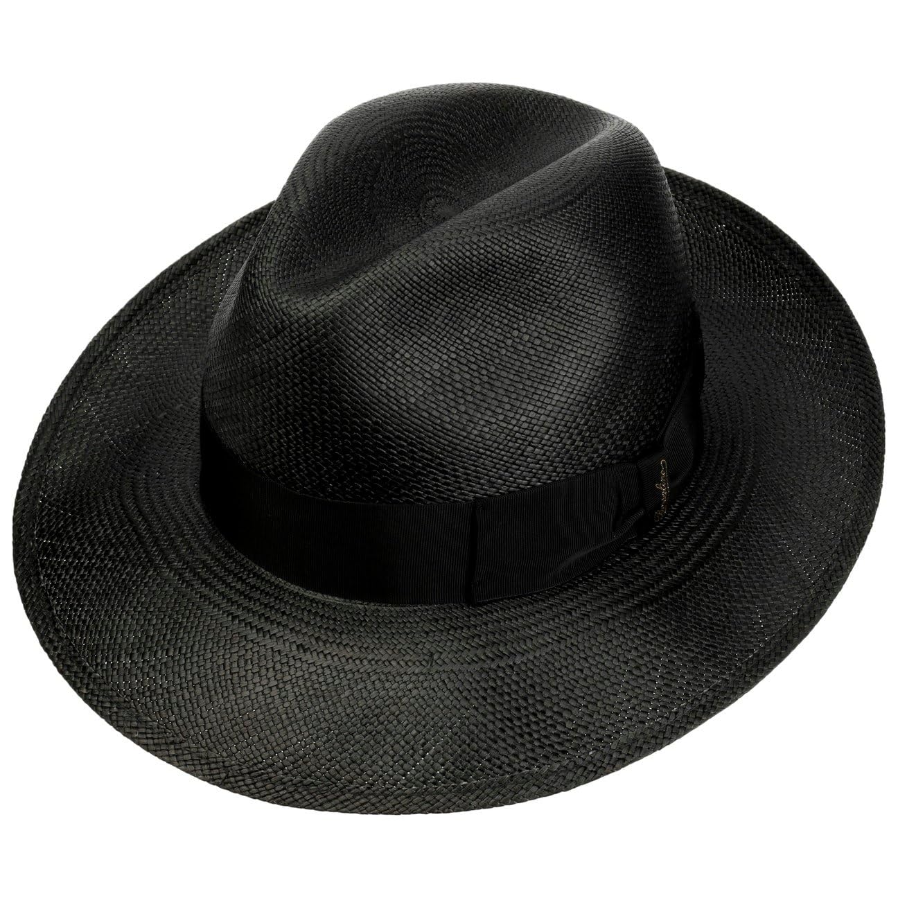 Borsalino Sombrero Panamá Darolan Mujer/Hombre - Made in Italy de Verano Paja Sol con Banda Grosgrain, Grosgrain Primavera/Verano