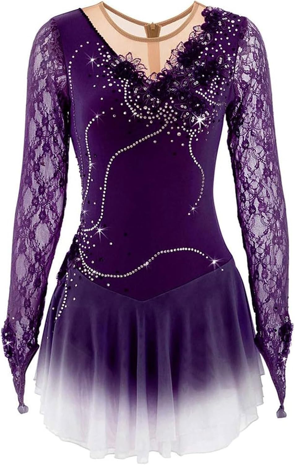 Ice Skating Competition Dress High Elasticity Figure Skating Performance Skirt Girls' Ballet Dancing Clothing