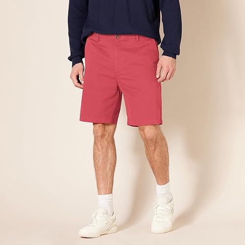 Miniatura 5 de Tienda Essentials Pantalón corto chino de 9 pulgadas y ajuste clásico para hombre
