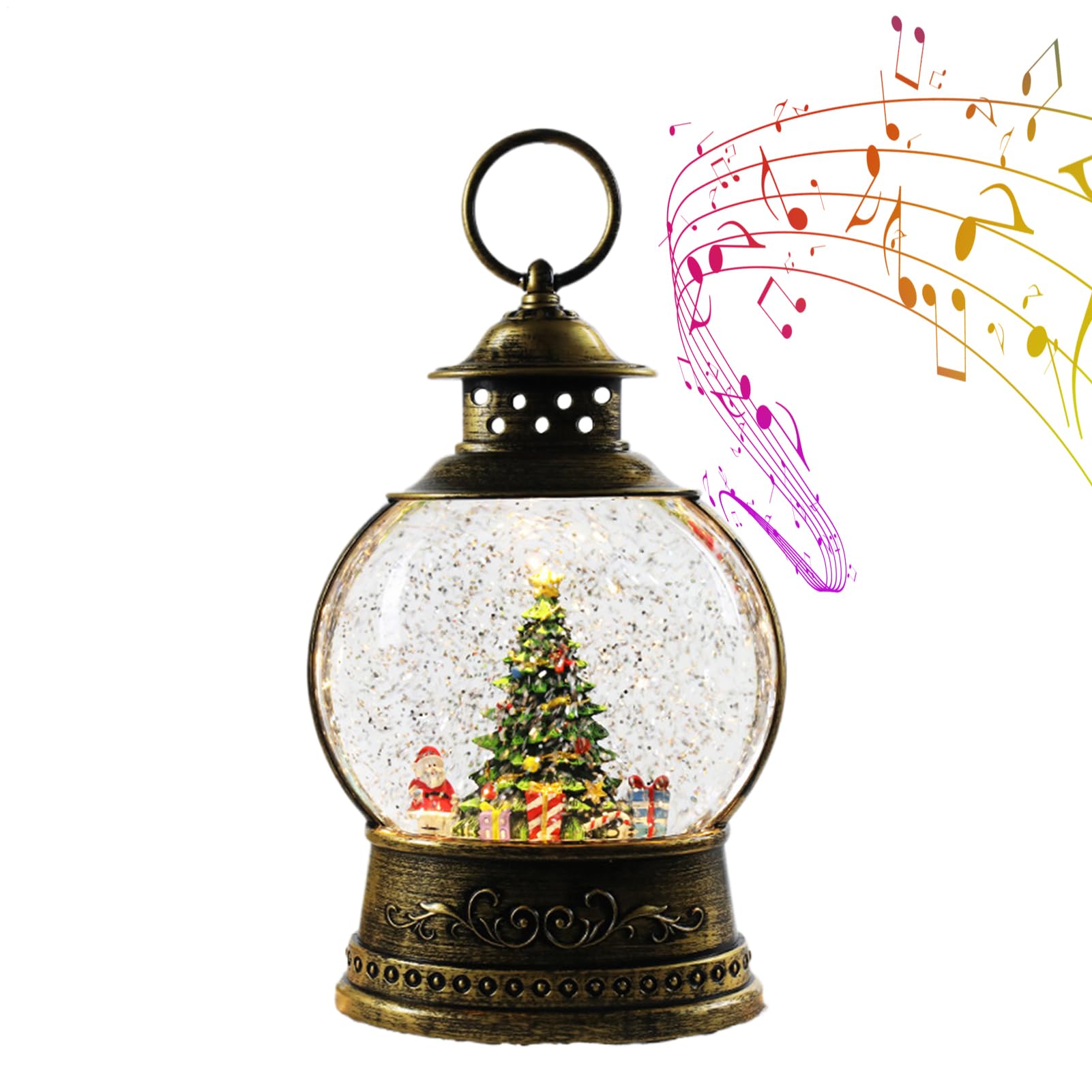 Globo de nieve musical e iluminado de Navidad para revivir la magia de las fiestas