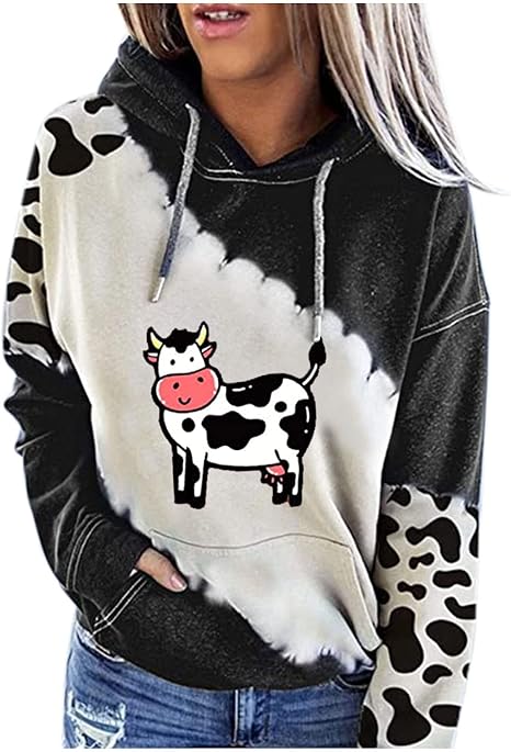 cow print crewneck
