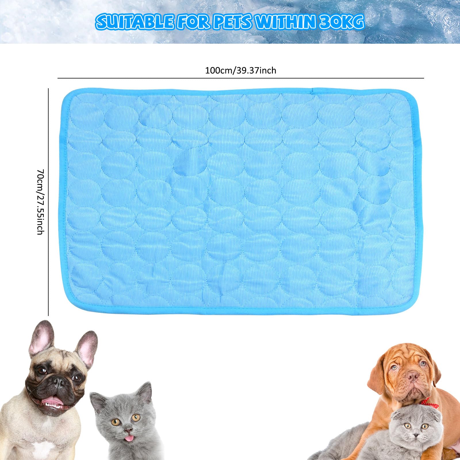 SUVEK Pet Cooling Mat, Dog Cooling Mat, Pets Self-Cooling Mat, Cooling Dog Mat, Cooling Cushion Dog Blanket, Cooling Blanket - Image 3