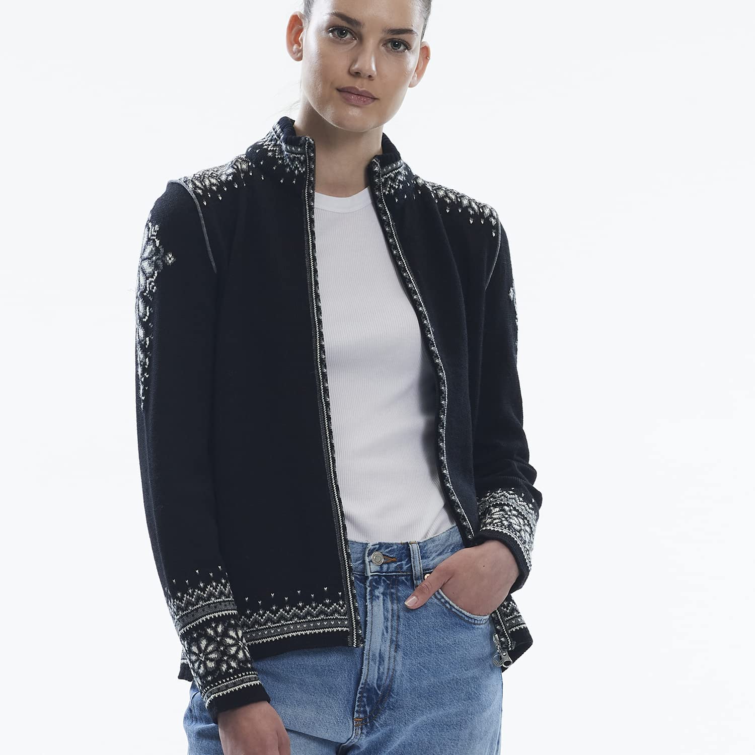 Dale of Norway 140th Anniversary Womens Cardigan 100% Wool Two Way Zipper Jacket