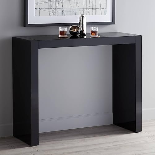55 Downing Street Jessa 60 Wide Gloss Black Bar Table
