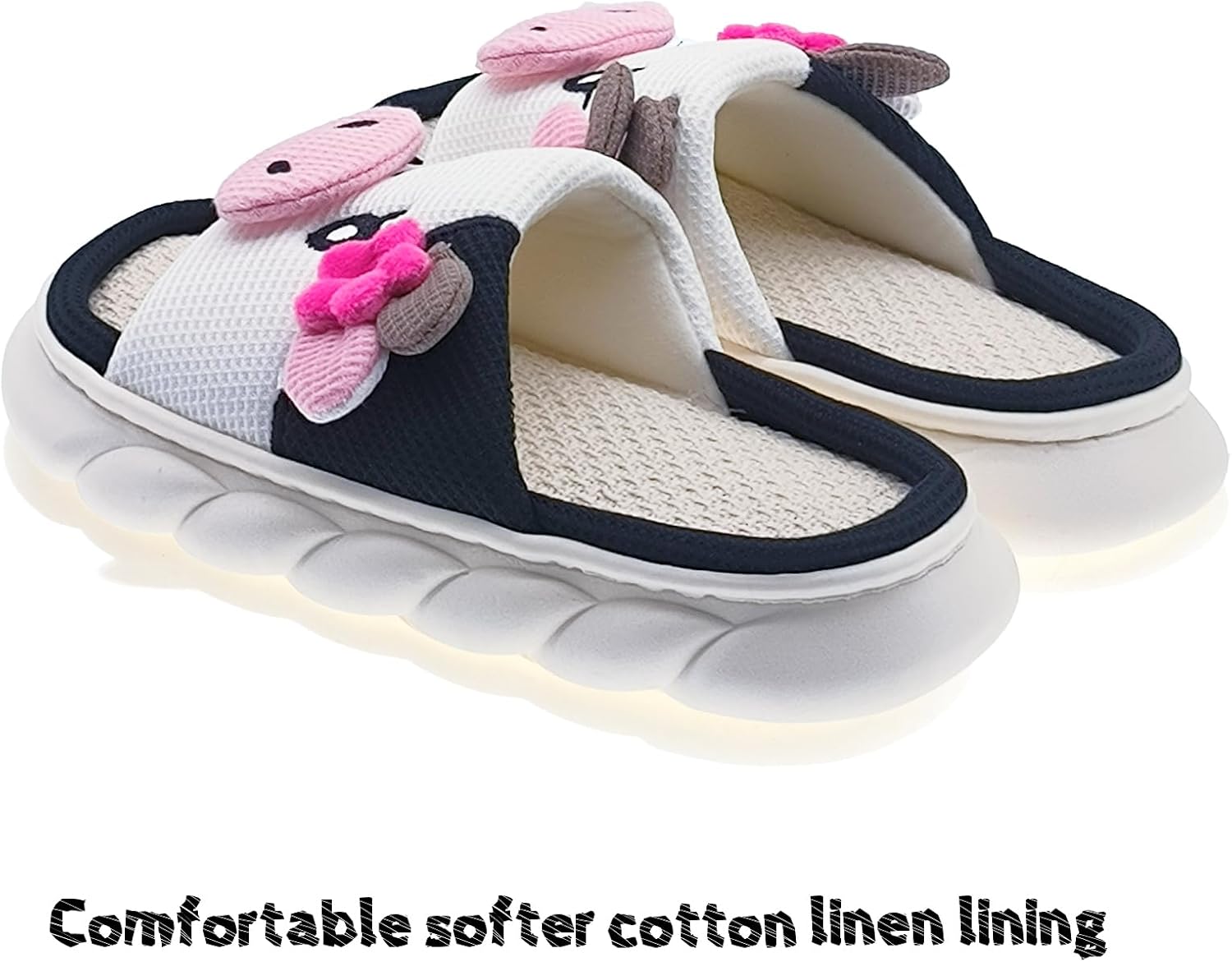 Cow Slippers For Women and Men Fluffy Cute Cozy House Slippers Indoor and Outdoor - Image 4