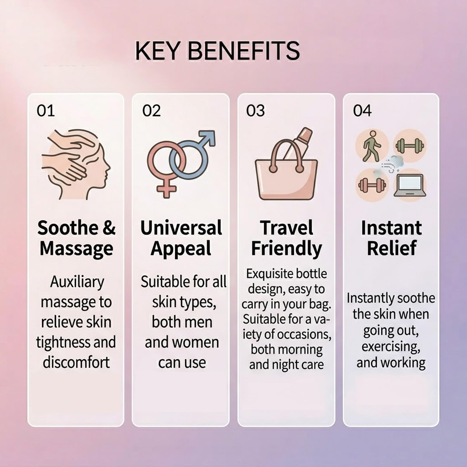 Bio-Rizinusöl mit Rosenquarz-Roller für Massage, Tiefenfeuchtigkeit Hautfeuchtigkeitscreme Kaltgepresstes Feuchtigkeitsöl für Hai, Augenbrauen, Wimpern, Haaransatz & trockene Haut, Nagel (5P)