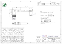 Vista 3 de Elecbee Conector M12 A-Code Cable sobremoldeado de ángulo recto de cabeza hembra única (cable de 3 pines de 16.4 ft/16.4 pies)