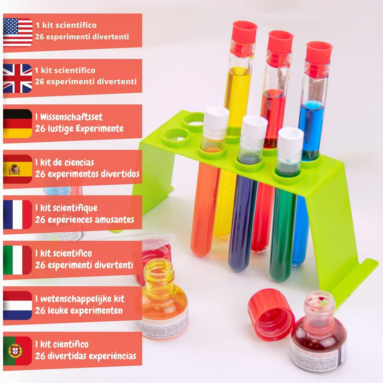 Science4you Primo Kit Scientifico - Laboratorio con 26 Esperimenti Scientifici per Bambini 4+ Anni, Kit Scienza con Gioco per Bambino e Bambina - Giochi e Regalo per Bambino e Bambina 4 5 6 7+ Anni