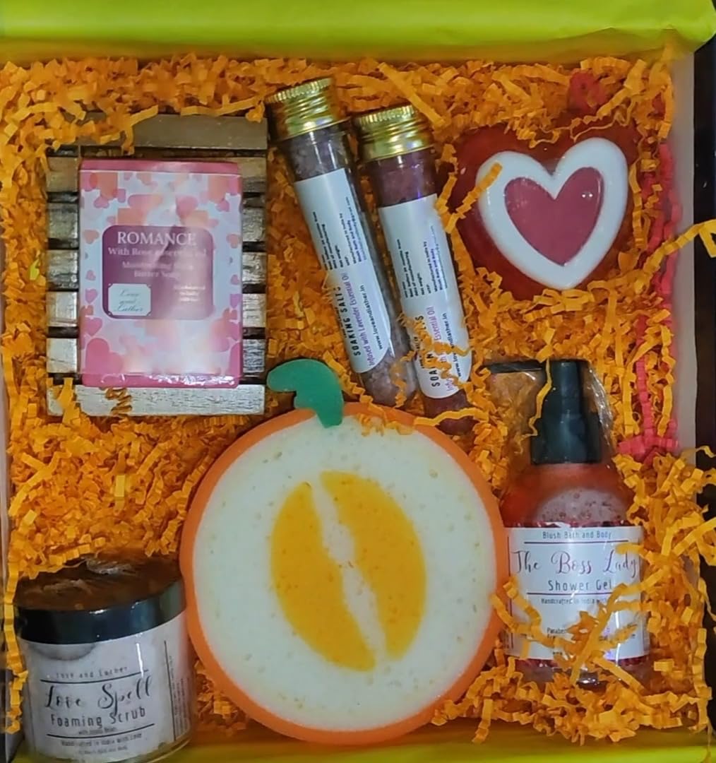 Love and Lather Pamper Gift Set for women/Rakhi gifts for bhabhi/Rakhi gifts for sister/Soap gift hamper for women/Gift for women/Skincare gift hamper/Gift for wife/Gift for girlfriend-image-36