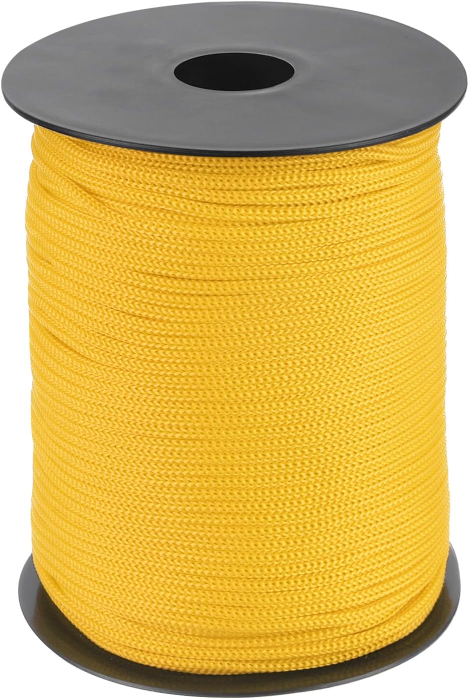 MECCANIXITY 1/8 Inch Polypropylene Rope Braided Ropes, 328ft Nylon Rope Hollow Utility Cord for Clothesline, Camping, Hiking, Outdoor, Light Yellow