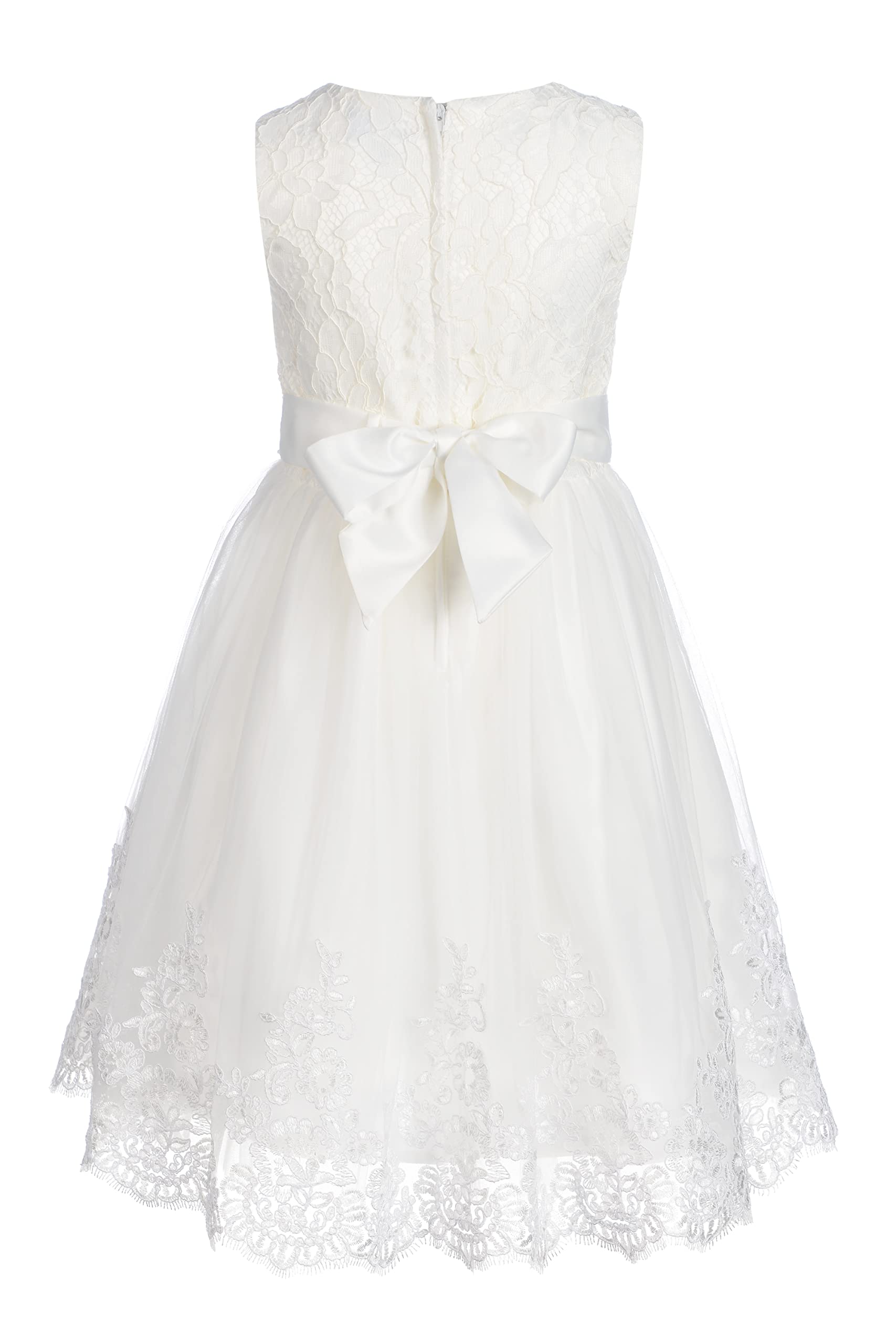 Happy Girls Abito Festivo con Top in Pizzo Vestito per Occasioni Speciali Bambine e Ragazze