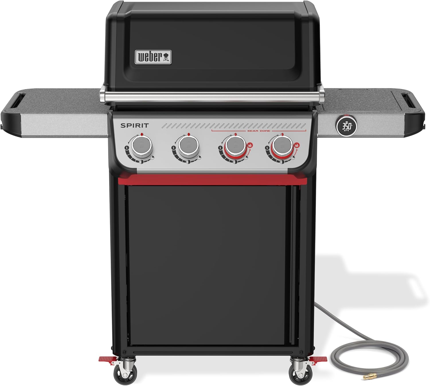 Weber Spirit® EX‑425C Smart Gas Grill (Natural Gas) for Outdoor Cooking, 4 Burners with 2 Boost Burners – Wi‑Fi Enabled Grill, Porcelain-Enameled Cast-Iron Grates, Sear Zone & Weber Connect