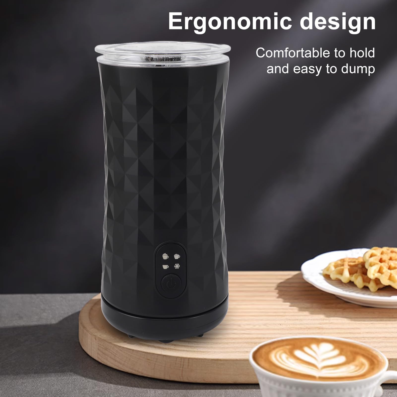 400W elektryczny spieniacz do mleka 4 w 1 automatyczne urządzenie do robienia gorącej zimnej pianki spieniacz ze stali nierdzewnej do kawy Lattes Cappuccino do użytku domowego 120V