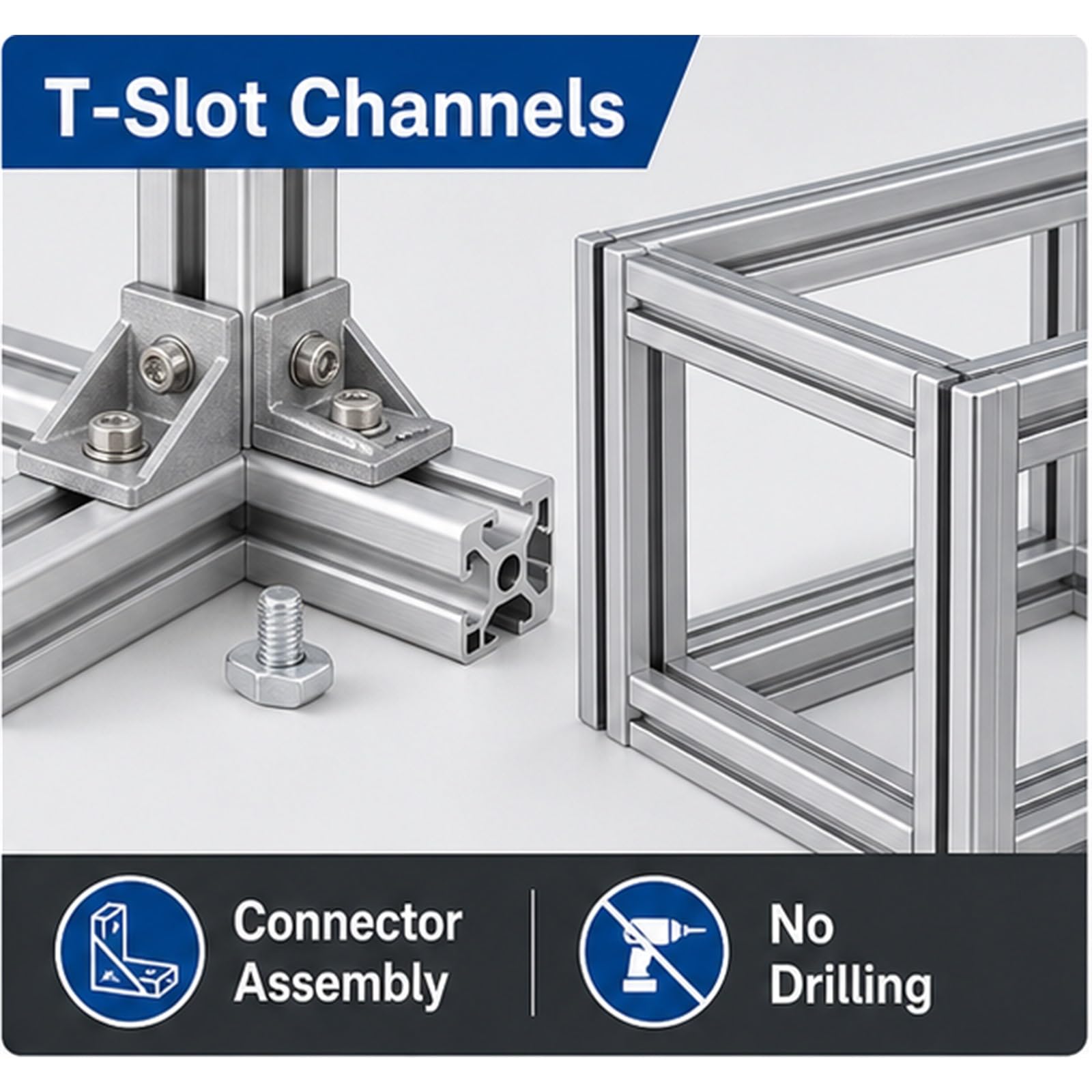 Profil Alu FüR Aluprofil,Linearschienenprofilrahmen,Aluminium Alu Profil Eloxiert,Hohe WitterungsbestäNdigkeit,FüR 3D-Drucker DIY CNC-Maschinen Uzw