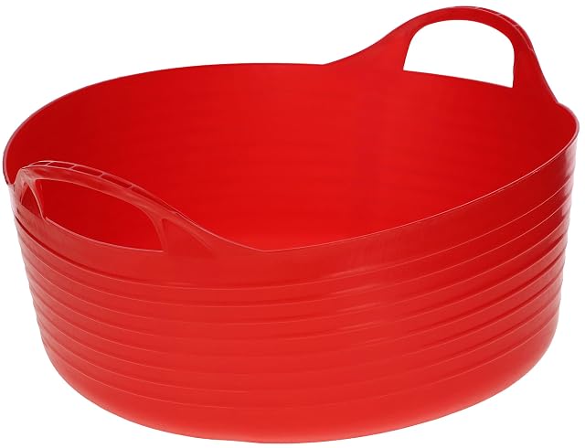 Kerbl Comedero flexible FlexBag, cesta de plástico, bolsa, rojo, 15 litros, ideal para comedero