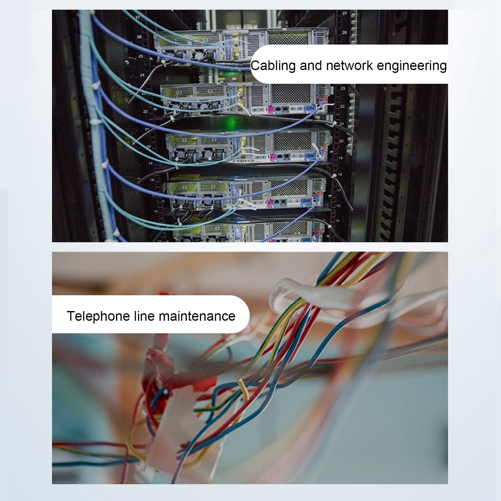 Lokalizator linii kablowej GT67 Wielofunkcyjny RJ11 RJ45 Lokalizator kabli z latarką Profesjonalne narzędzie elektryków Materiał ABS Przenośna konstrukcja