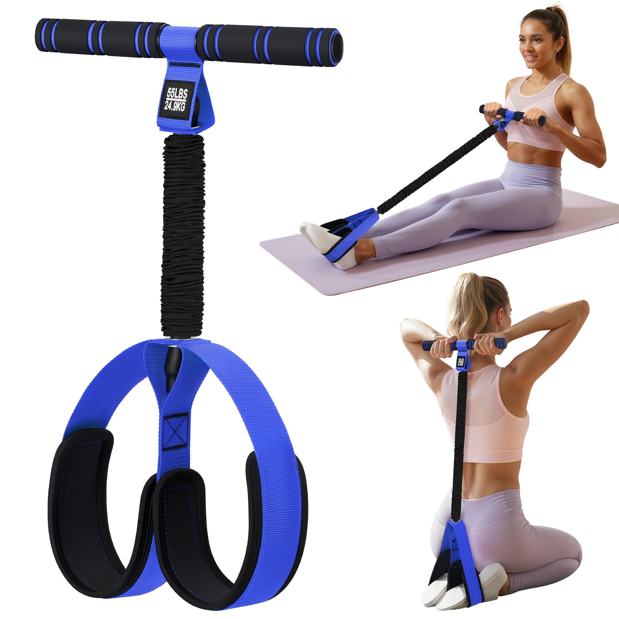 Amazon.com: KRNIUC Pedal Resistance Band with Handle | Upgraded