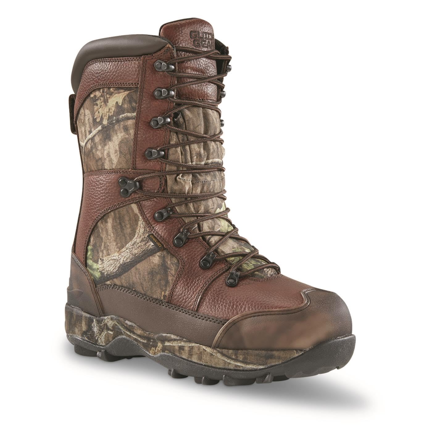 Guide Gear Leather Hunting Boots for Men Monolithic Extreme Waterproof Insulated, 2,400-gram Thinsulate Ultra