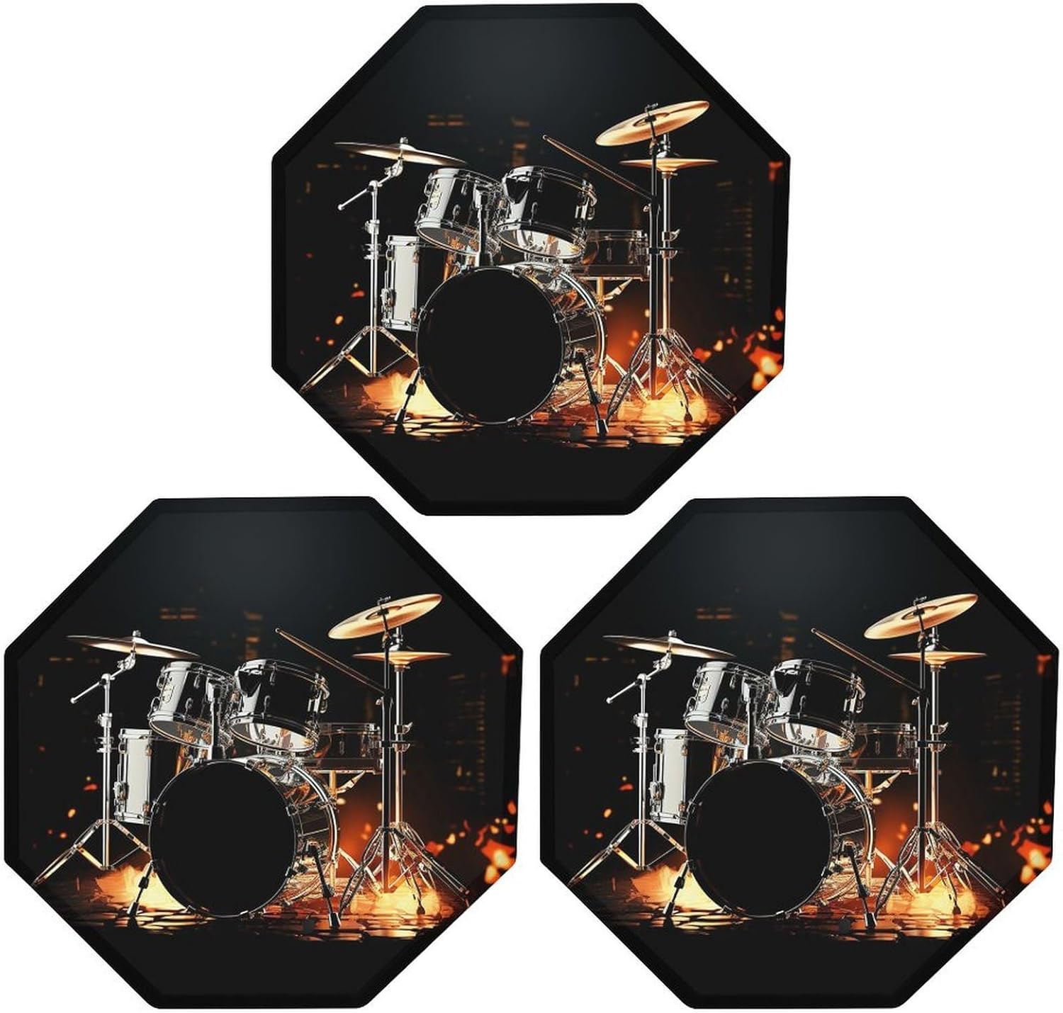 Ctagon Metal Sign for Home, Modern Display Plate for Kitchen, Drummer Plates Accent Hanging Wall Decorations 3PCS for Living Room, Bedroom, Hallway, Hotel