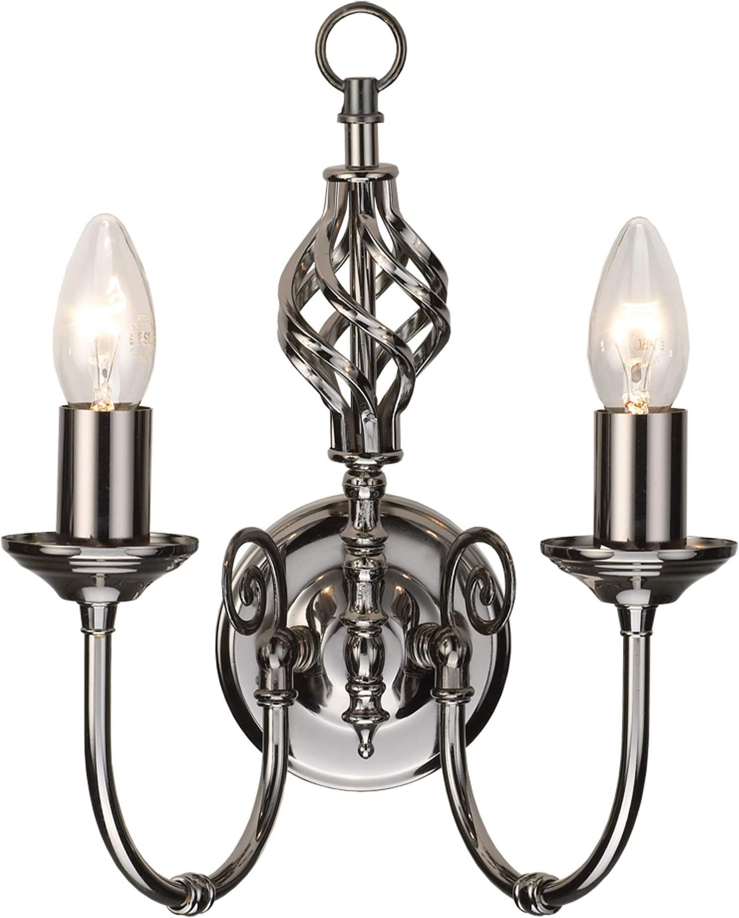 Classic Knot Twist Wall Light Gun Metal
