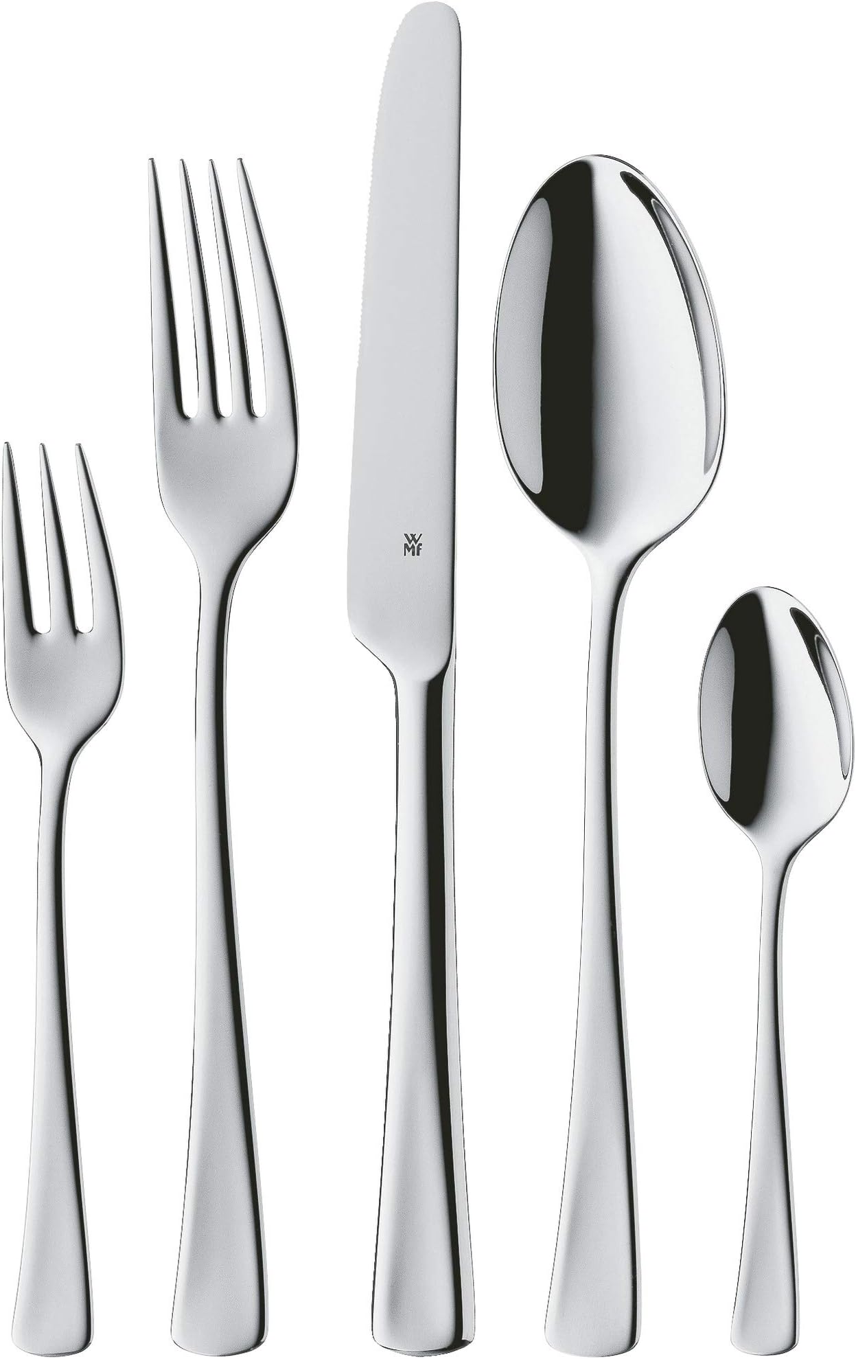 WMF Set Posate 30 Pezzi Silk Per 6 Persone - Acciaio Inox 18/10 Cromargan Satinato, Lavabile In Lavastoviglie