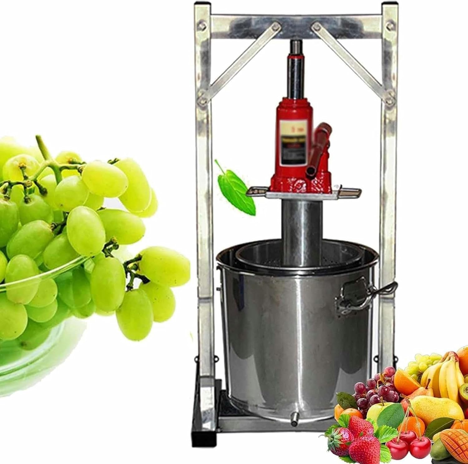 Fruit Wine Manual Press, Fruit Wine Maker, Cider Press, Fruit Press Juicer, Cheese Tincture Herb Fruit Wine Manual Press, for Wine Juice Making, 22L