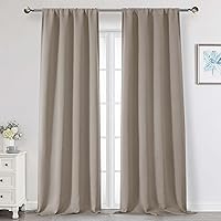 Vista 38 de Cortinas opacas para dormitorio, sala de estar, juego de 2 paneles de 54 pulgadas de largo, cortinas de oscurecimiento de habitación con aislamiento